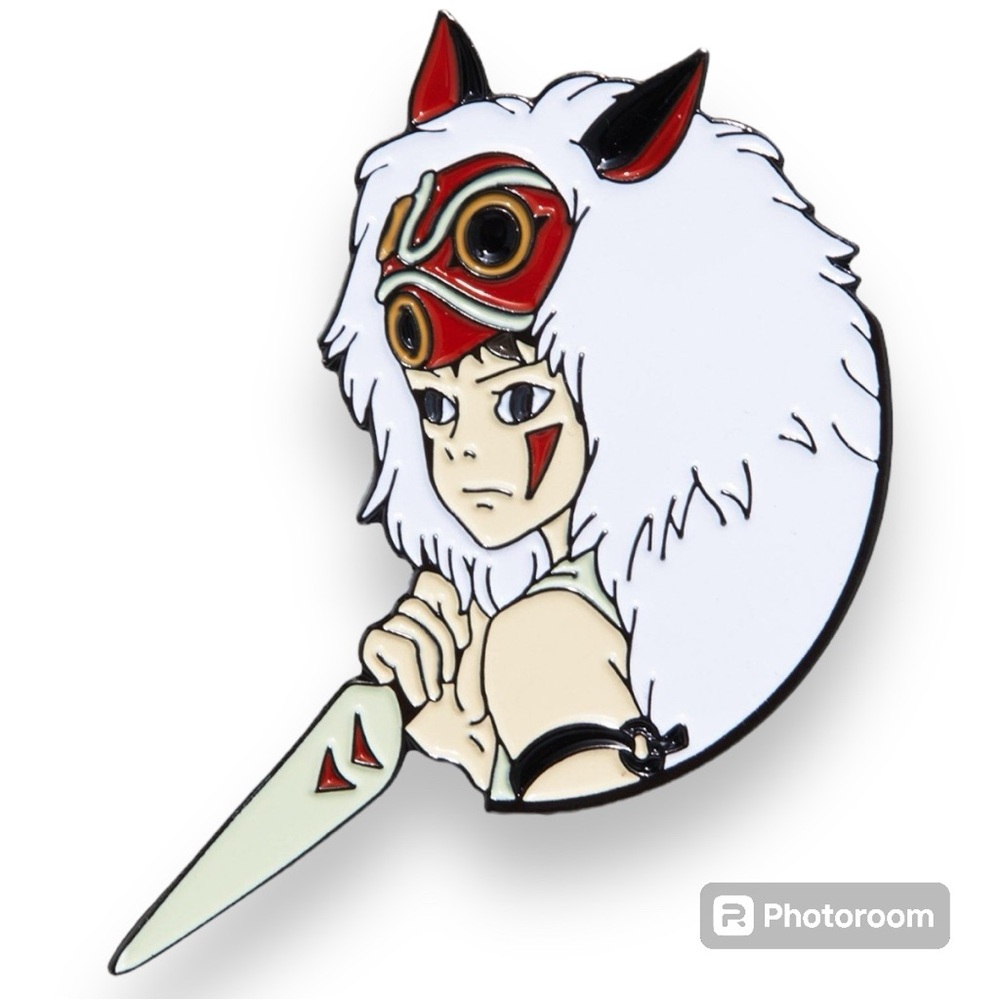 Studio Ghibli Princess Mononoke San with Dagger Enamel Pin